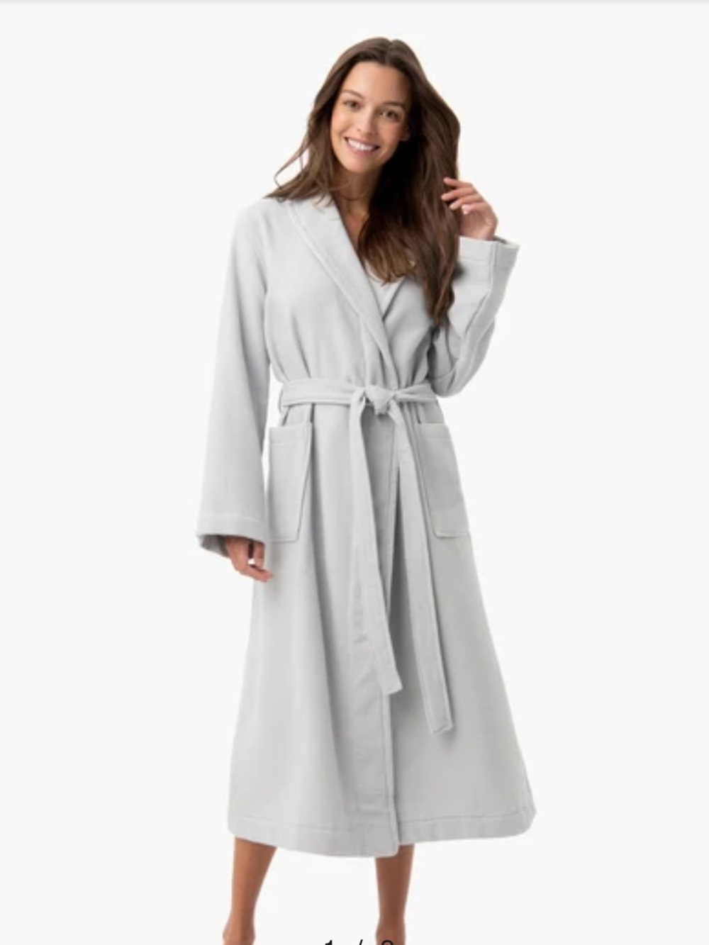Under the Canopy Organic Waffle Robe - Light Gray